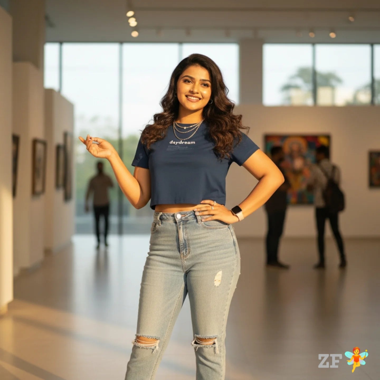 Crop Top - Navy blue