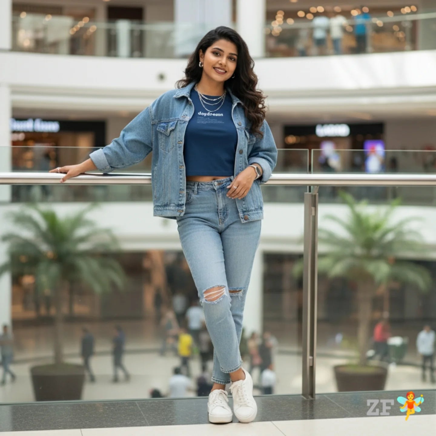 Crop Top - Navy blue